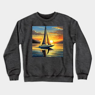 River with sunset Crewneck Sweatshirt